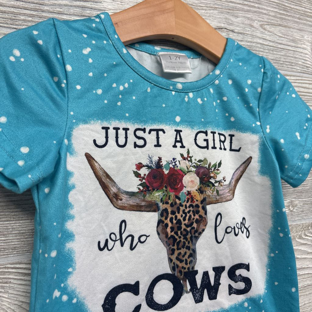 Shirt Just A Girl Who Loves Cows 12-18M