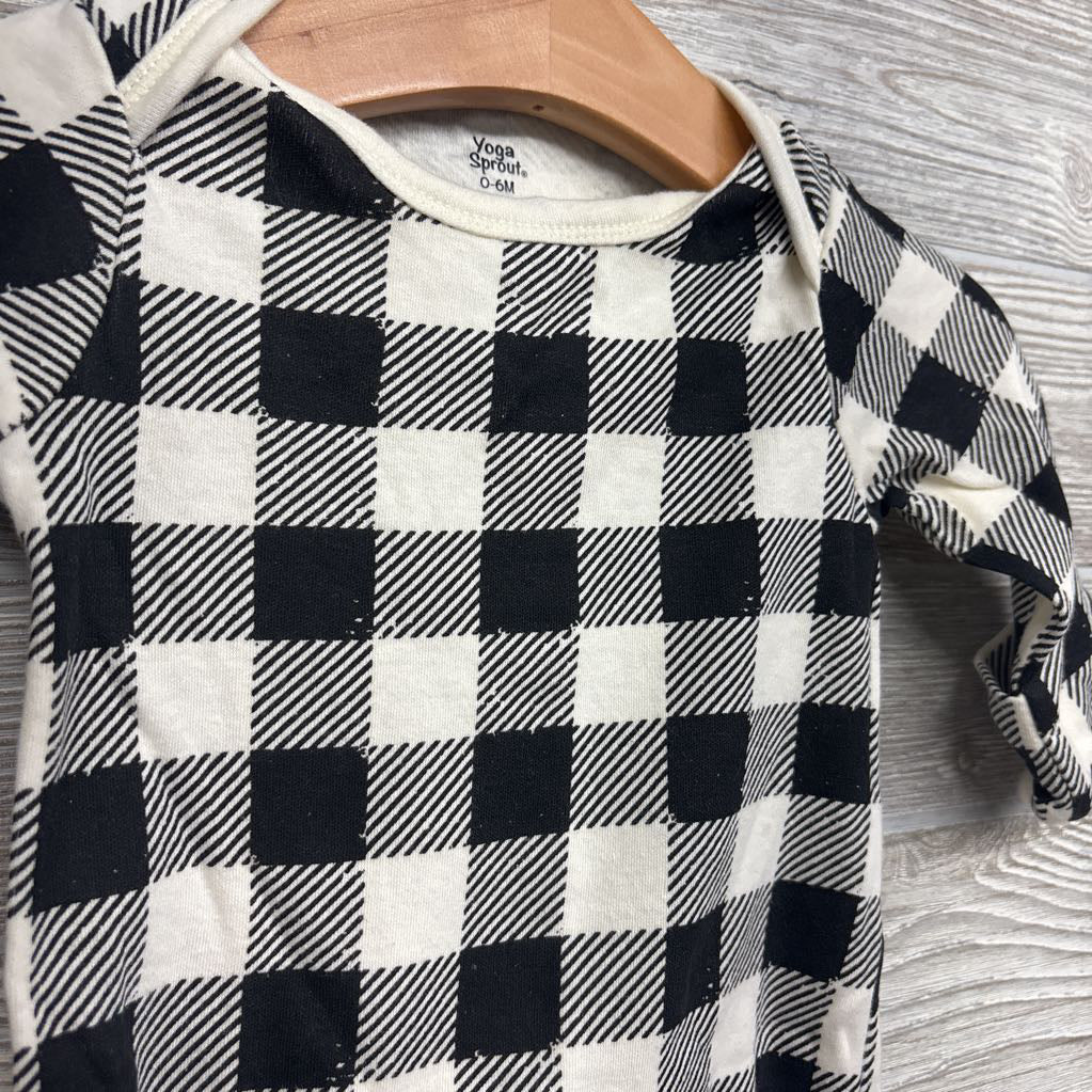 Pj Gown Gingham 0-6M