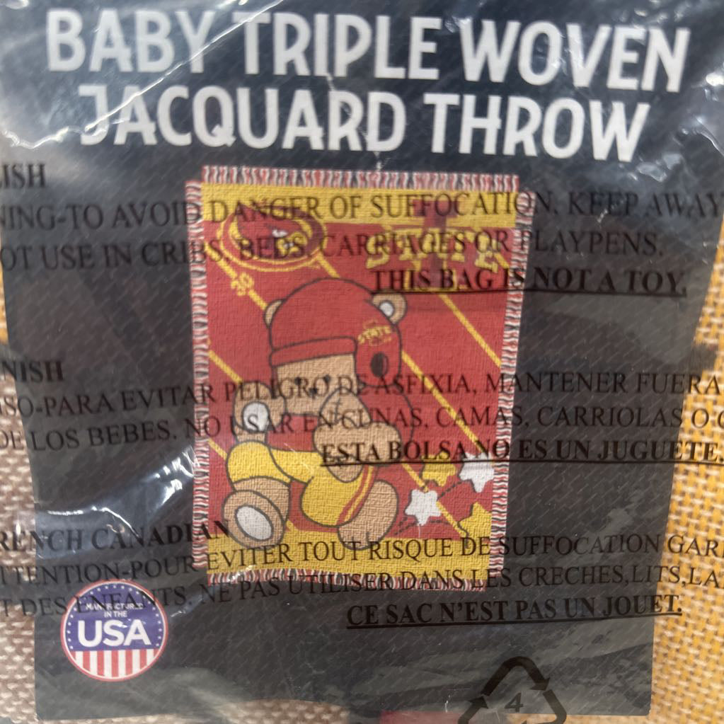 NEW Jaquard Throw Iowa State
