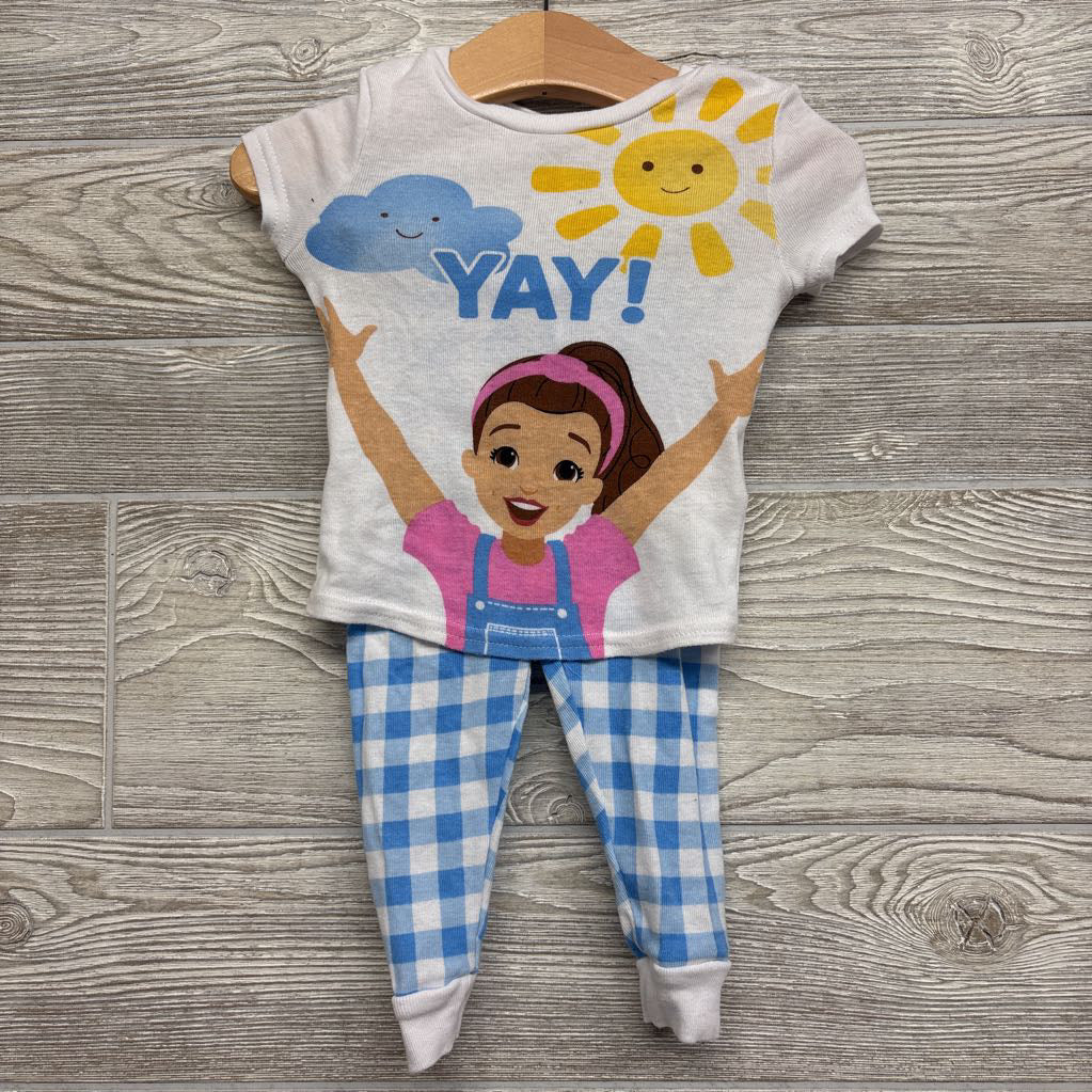 2 Pc PJs Yay! Gingham 12M
