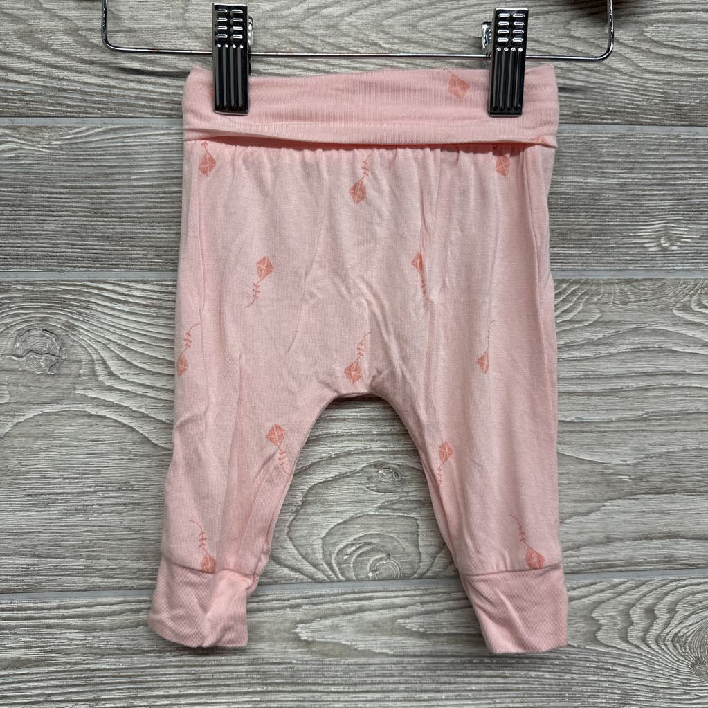 Fold Over Bamboo Pants Kites 0-3M