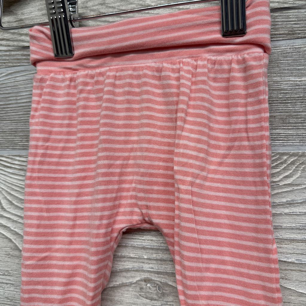 Fold Over Bamboo Pants Stripes 0-3M