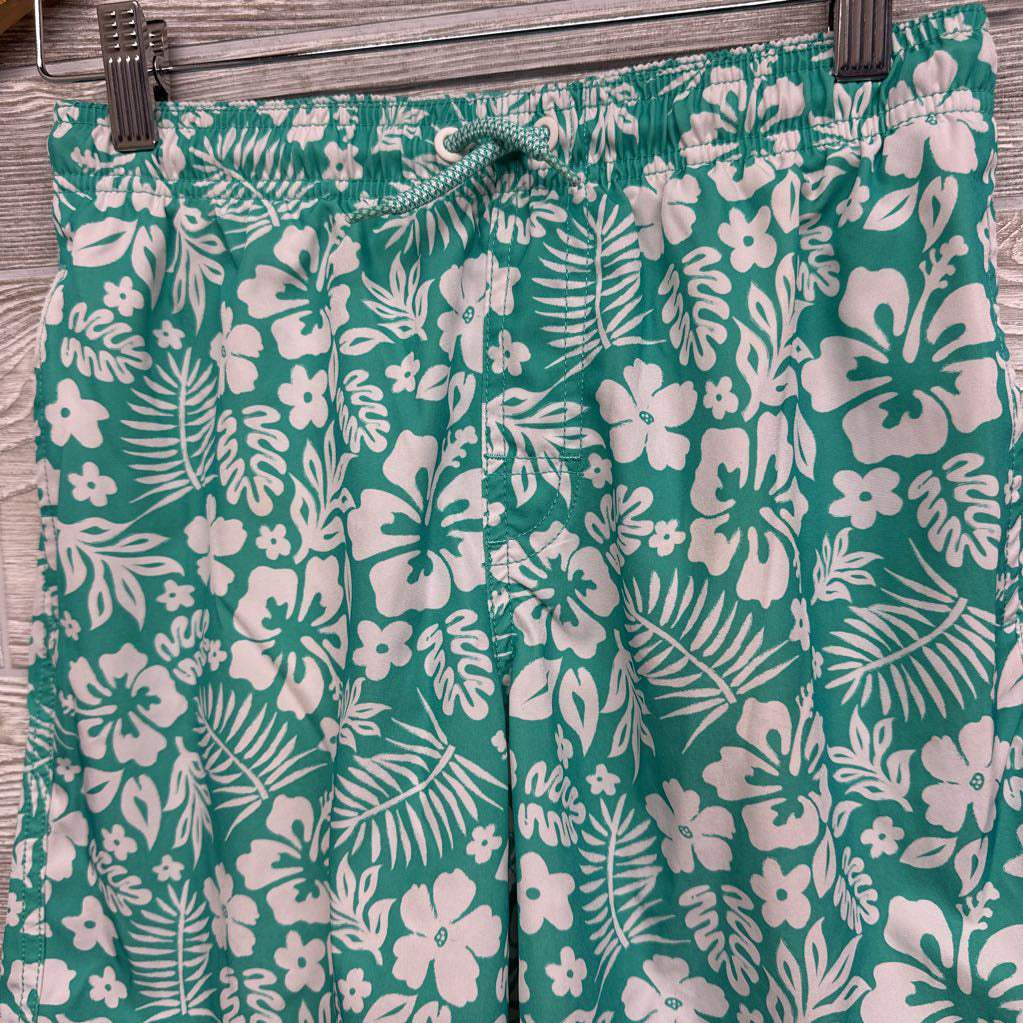 Swim Trunks Flowers 10-12