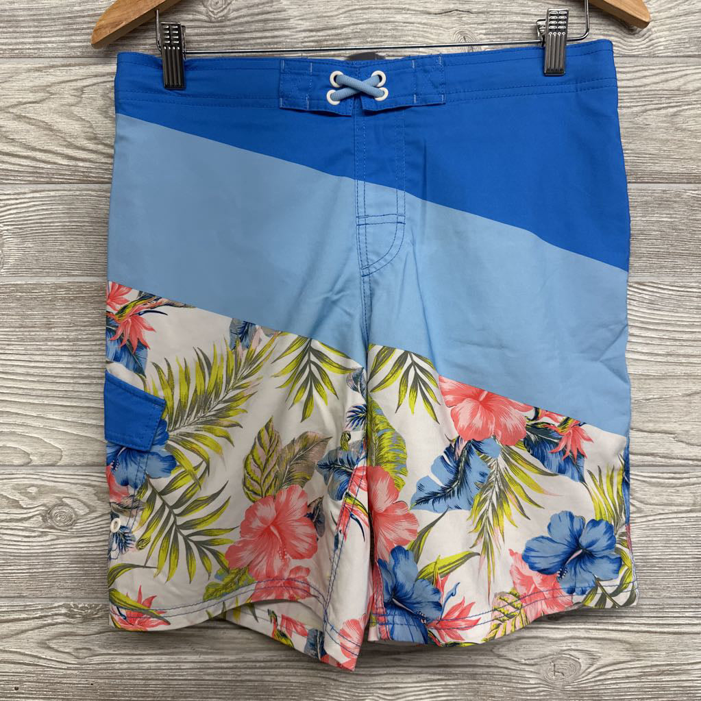 Swim Trunks Flowers 10-12 Husky