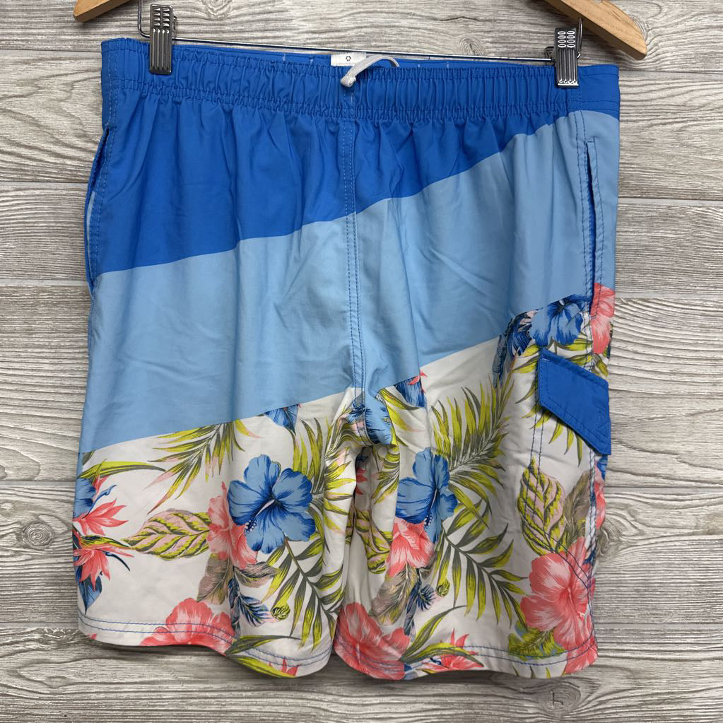 Swim Trunks Flowers 10-12 Husky
