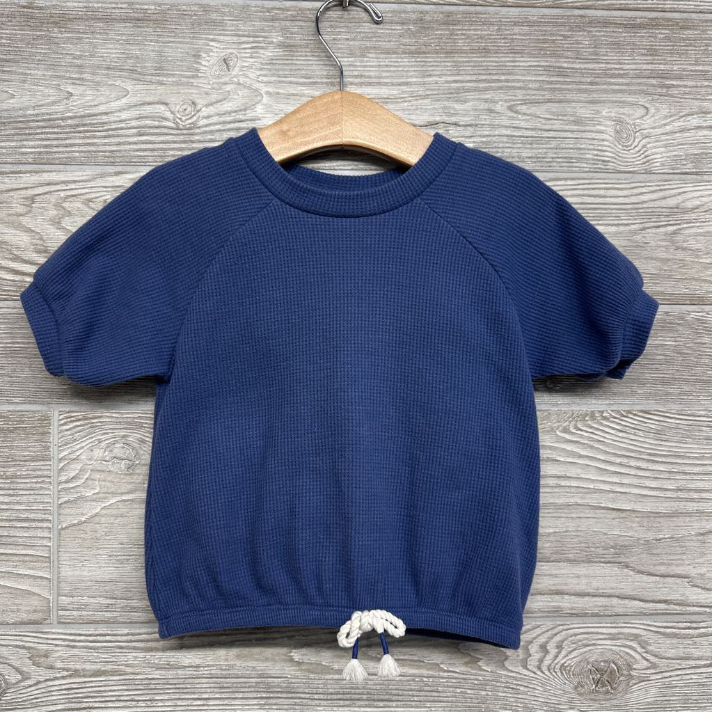 Waffle Knit Shirt Bow & Shorts 2T