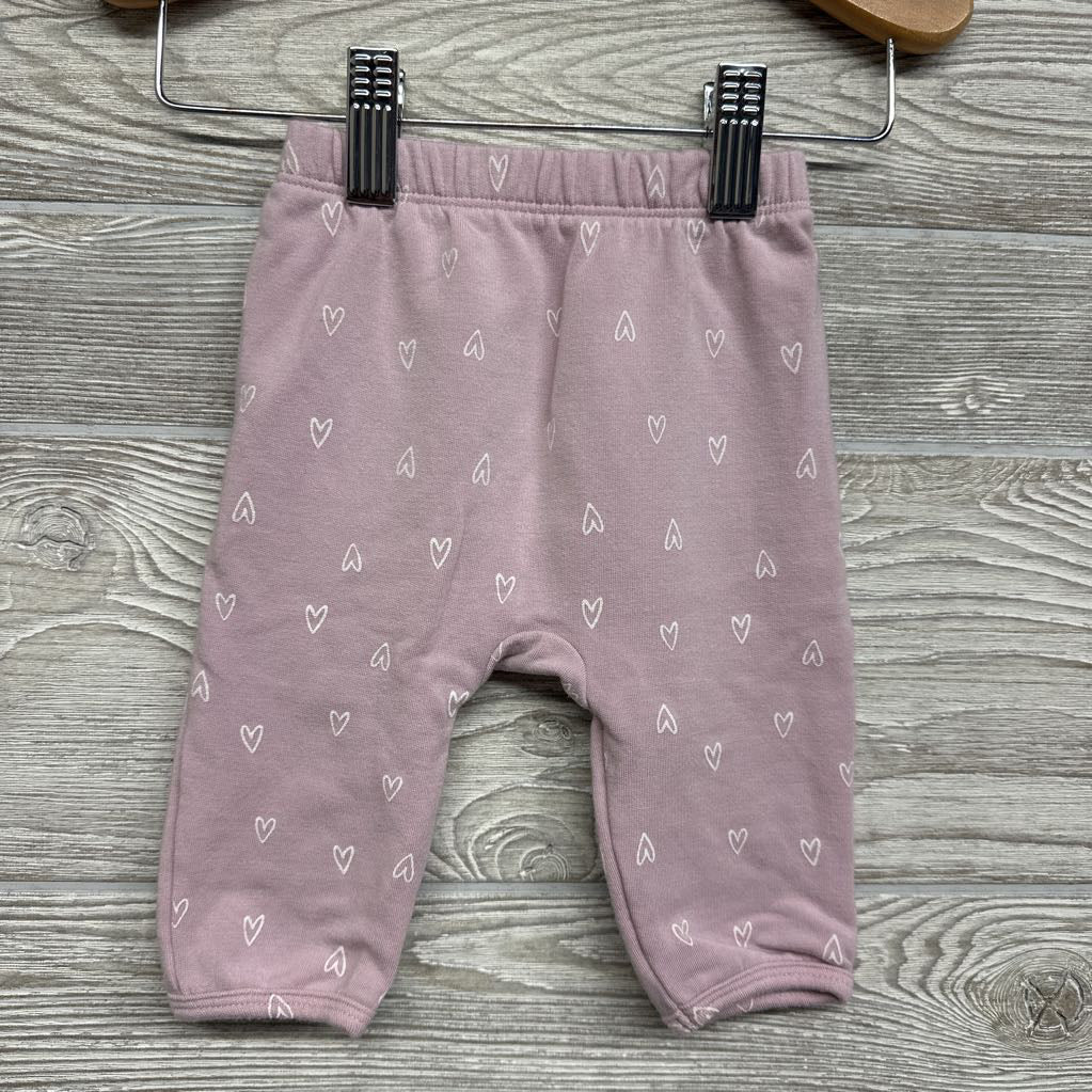 Modal French Terry Crewneck & Joggers Hearts 3-6M