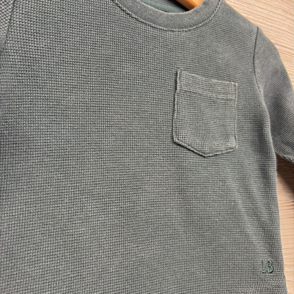 LS Waffle Knit Shirt Chest Pocket 12-18M *