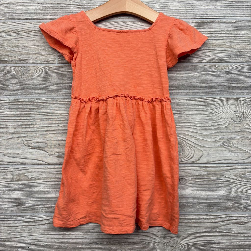Square Neck Flutter Sleeve Dress 2T