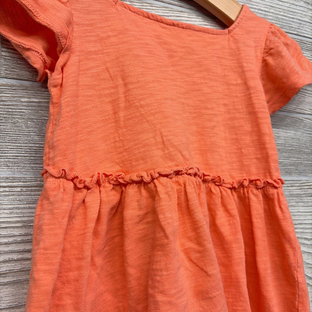 Square Neck Flutter Sleeve Dress 2T