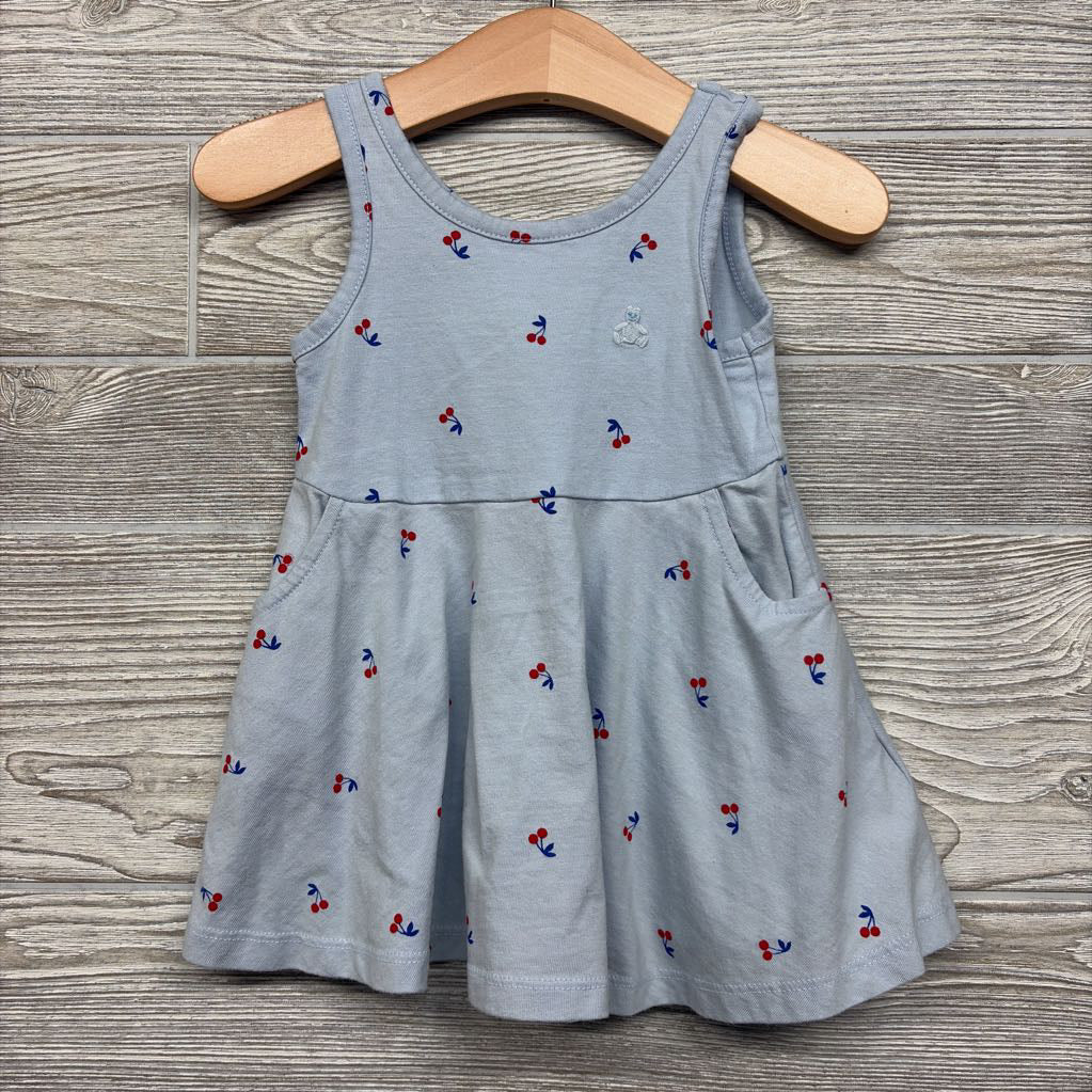 Tank Dress Cherries Bear 12-18M