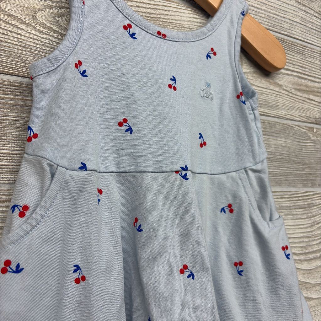 Tank Dress Cherries Bear 12-18M