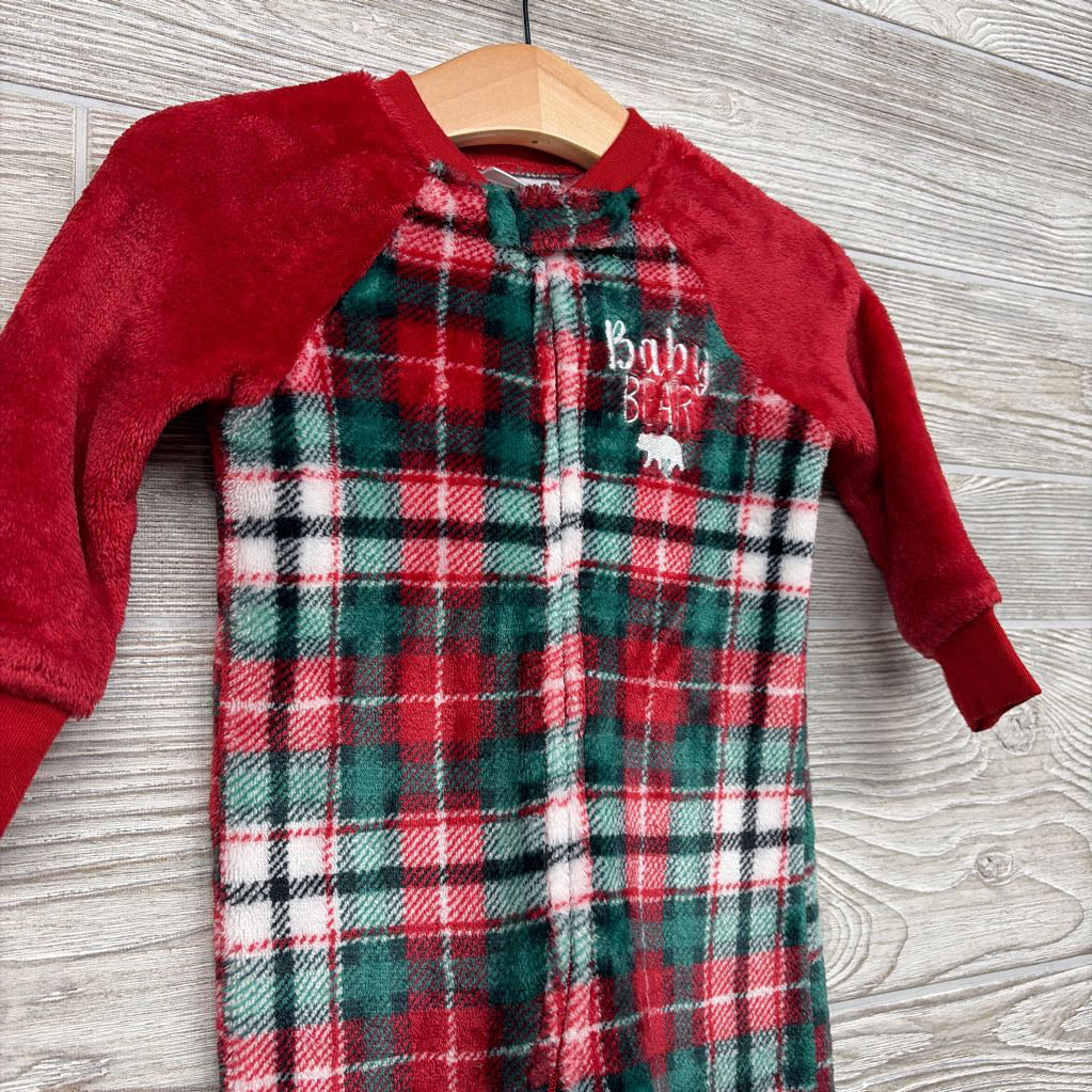 Plush Plaid Sleeper Baby Bear 6-9M
