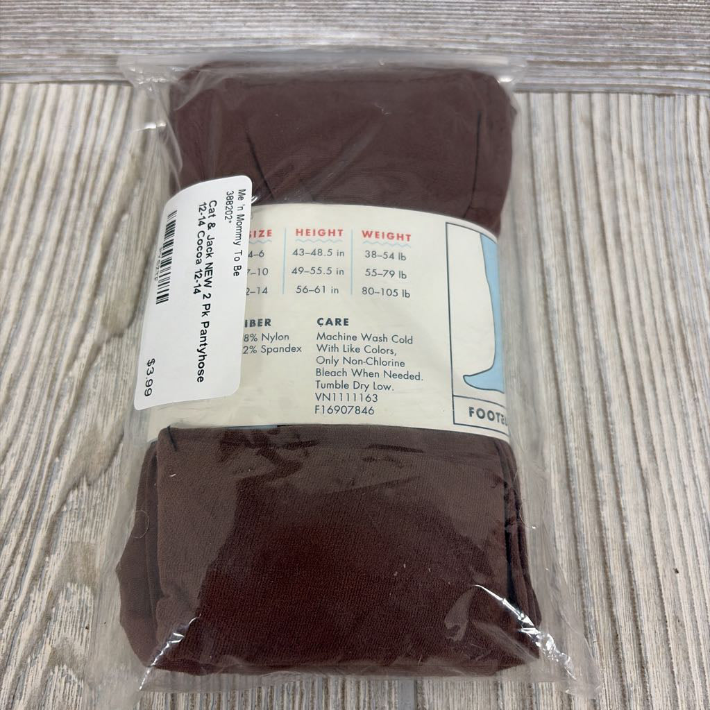 NEW 2 Pk Pantyhose 12-14