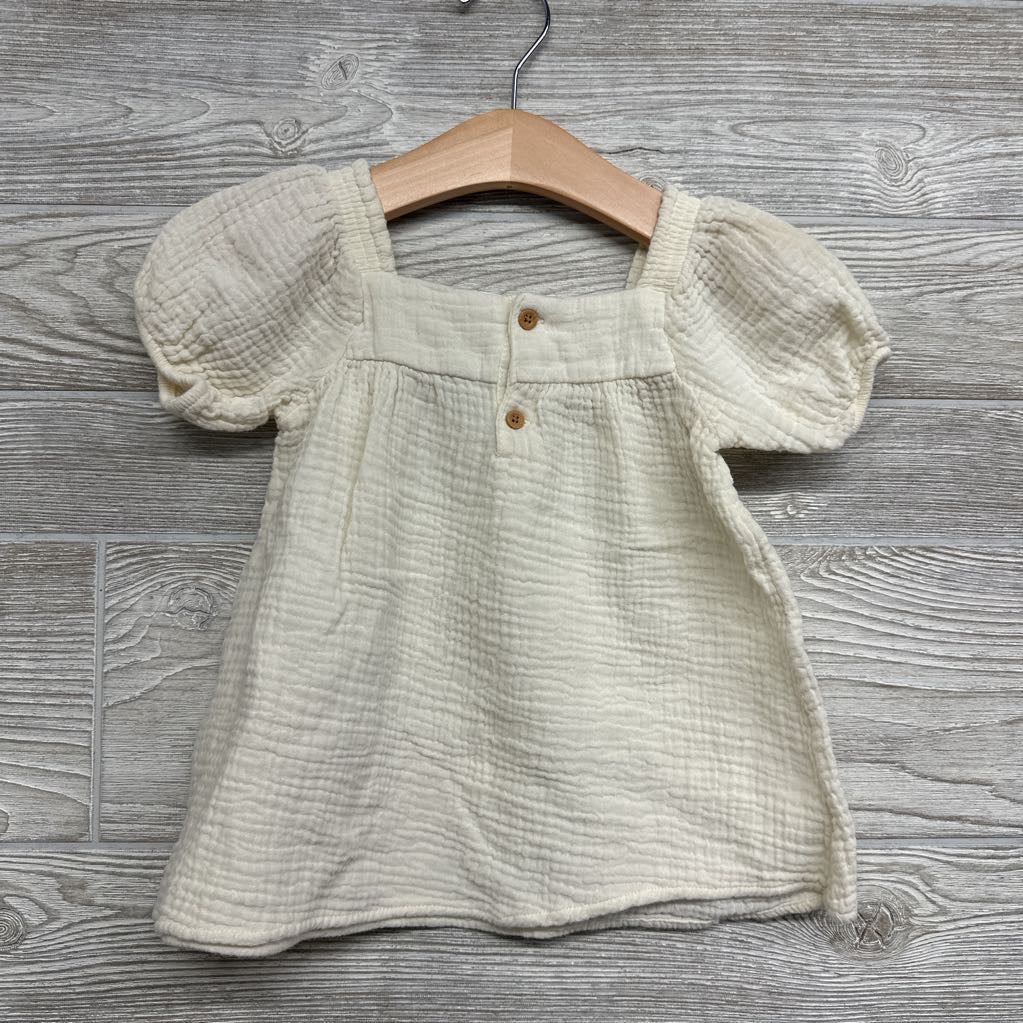 Gauze Square Neck Dress 12M