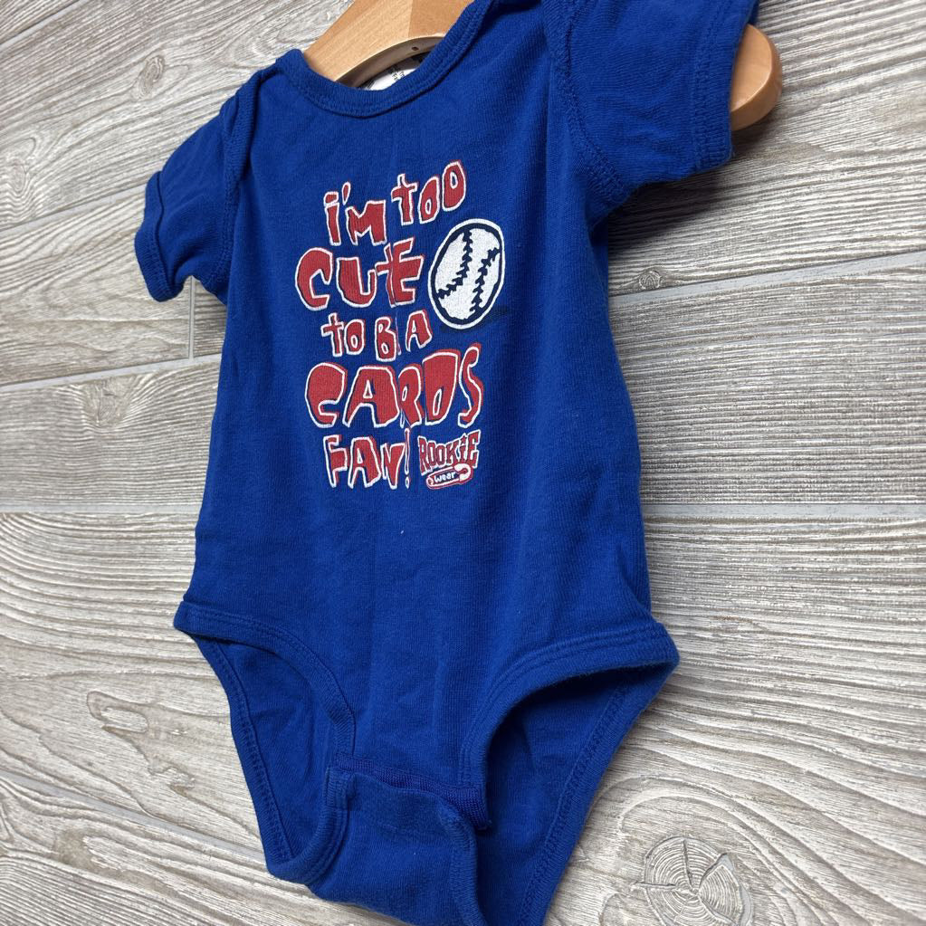 Bodysuit I'm Too Cute To Be A Cards Fan 12M