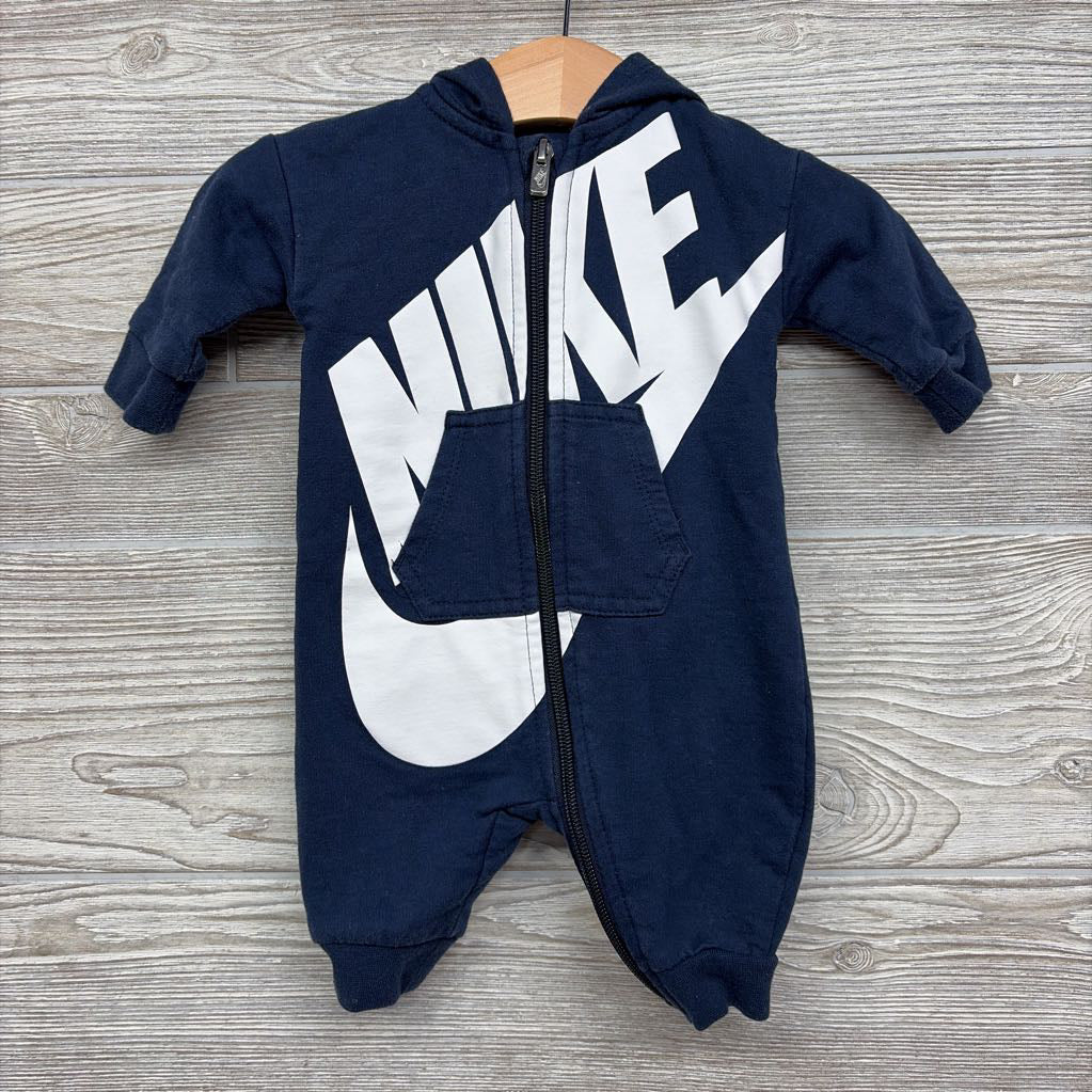 LS Coverall W/ Hood Swoosh 0-3M