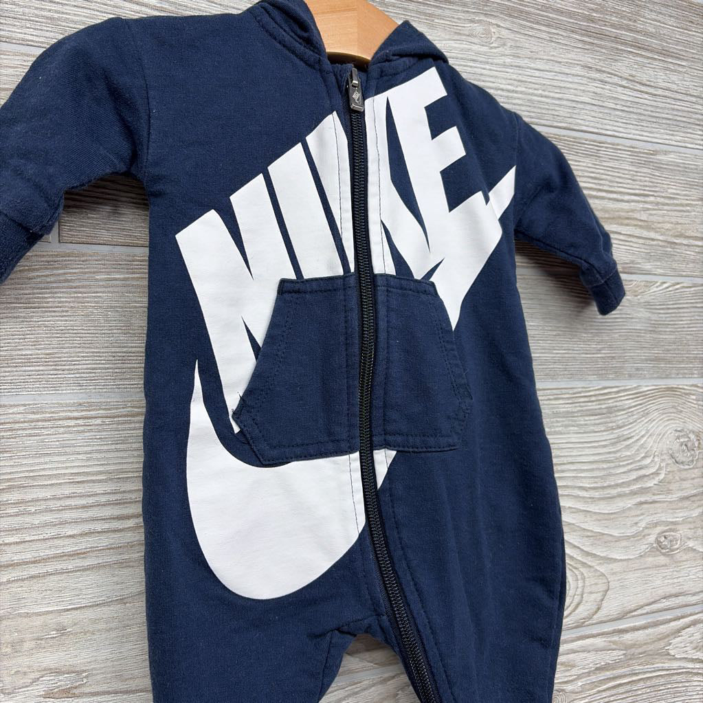 LS Coverall W/ Hood Swoosh 0-3M