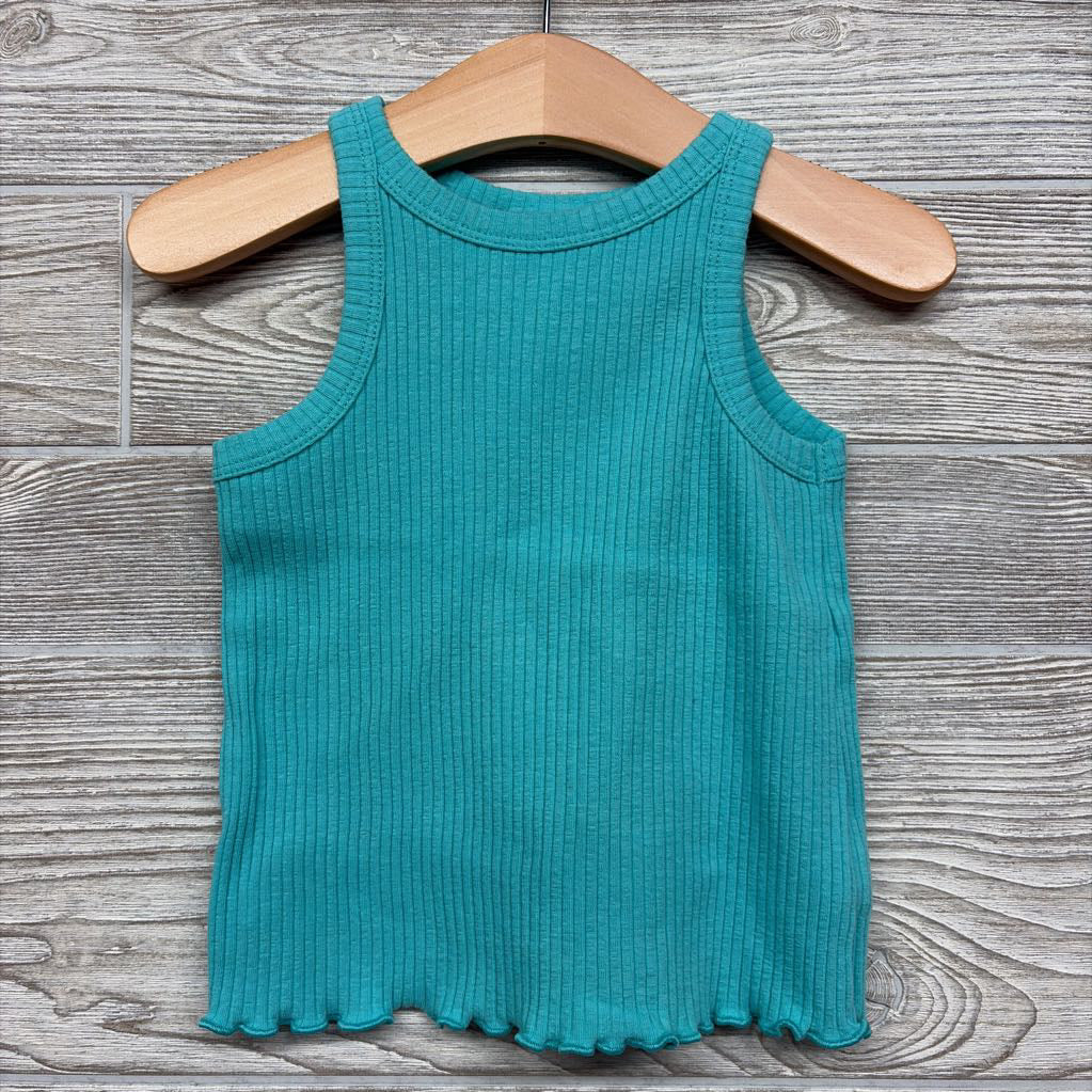 Ribbed Lettuce Trim Tank Top 2t