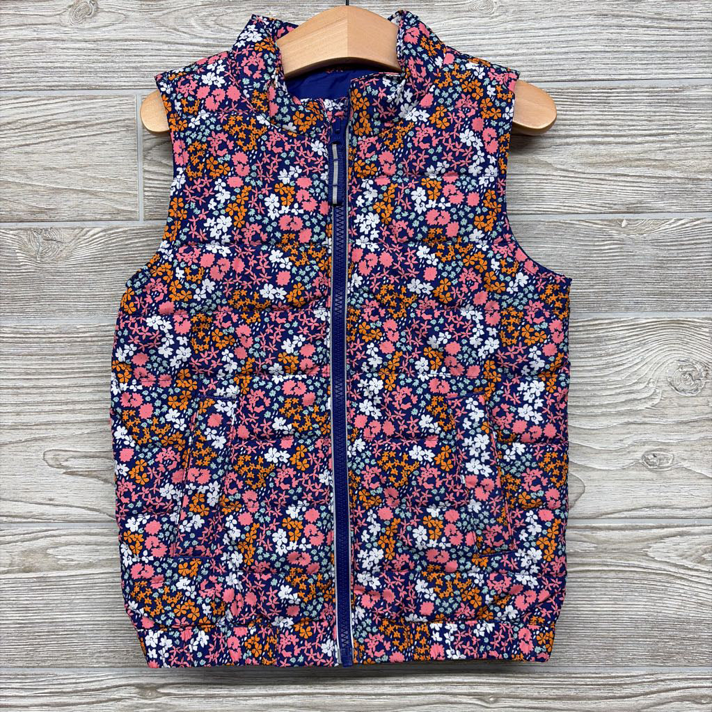 Puffer Vest Flowers 5t
