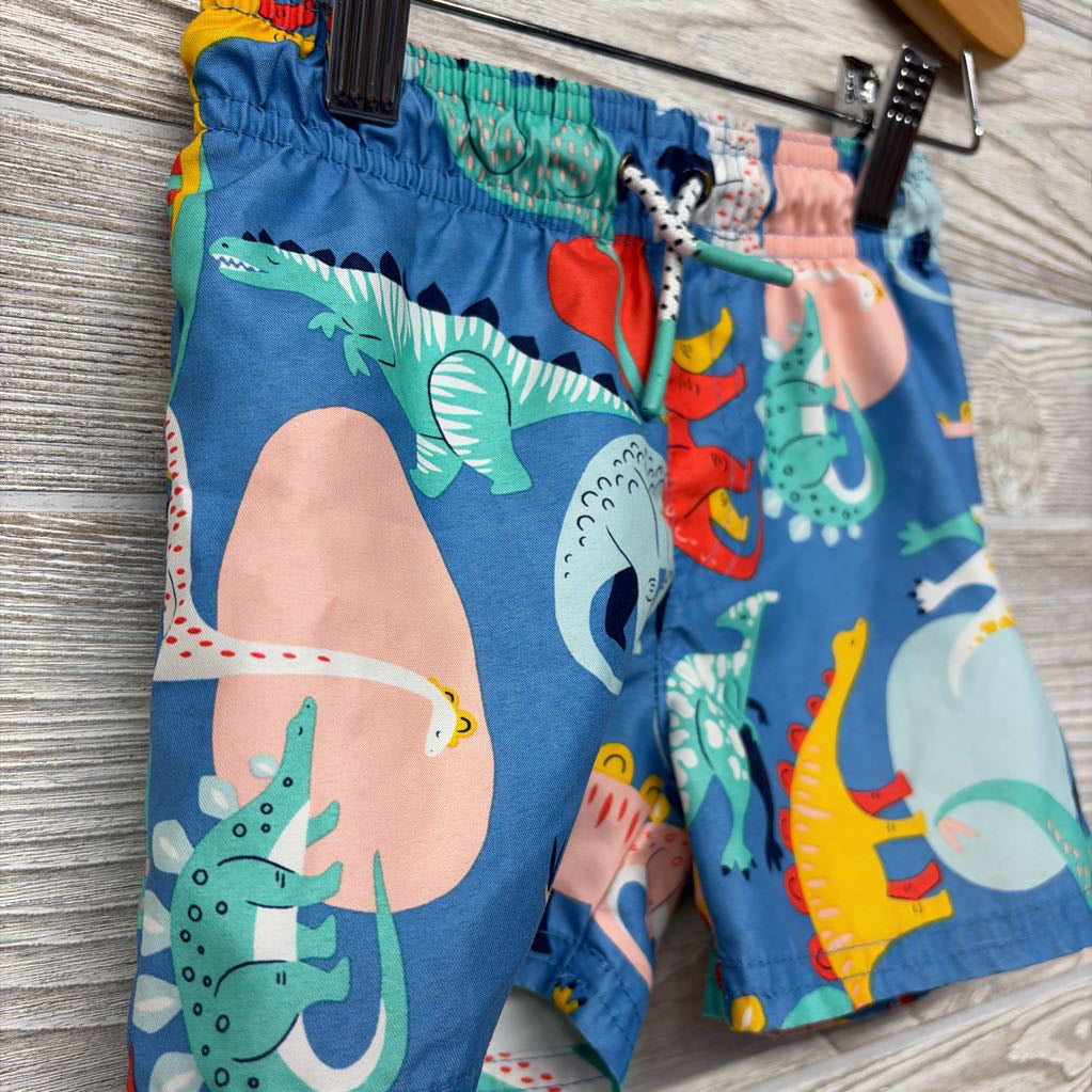 Drawstring Swim Trunks Dinosaurs 12M