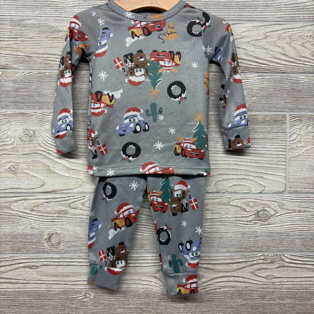 2 Pc LS PJs Lightning McQueen Mater Lights Trees 2T
