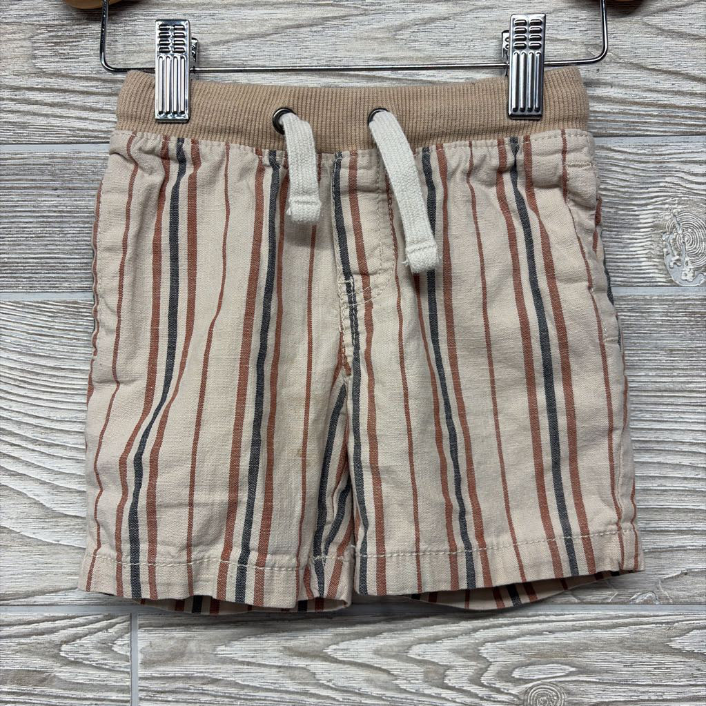 Pull On Drawstring Shorts Stripes 2T