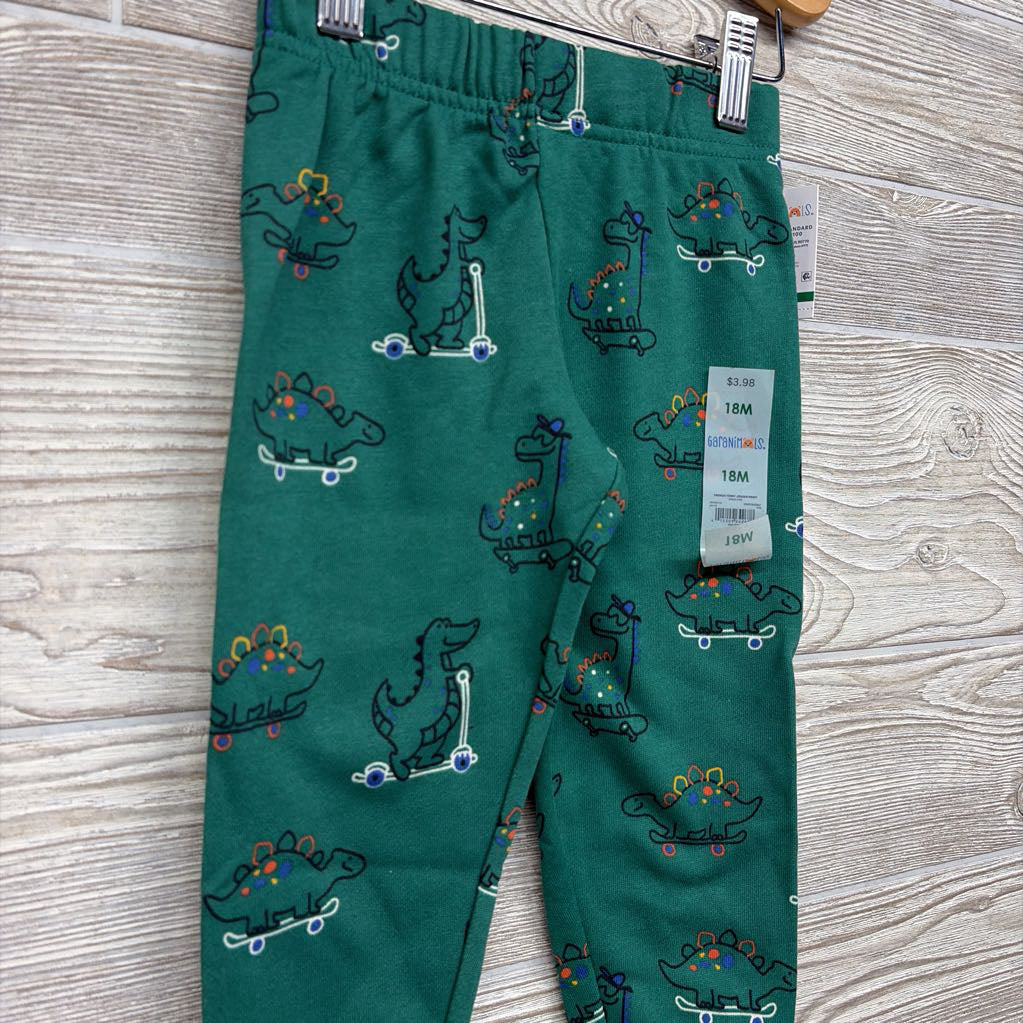 NEW French Terry Joggers Dinosaurs Skateboarding 18M