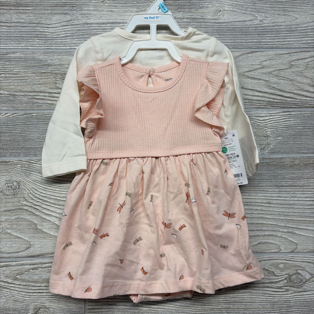 NEW Flutter Sleeve Sunsuit & LS Wrap Dragonflies 6M