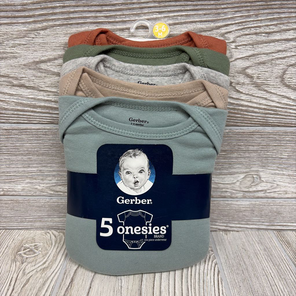 NEW 5 Pk Bodysuits 3-6M