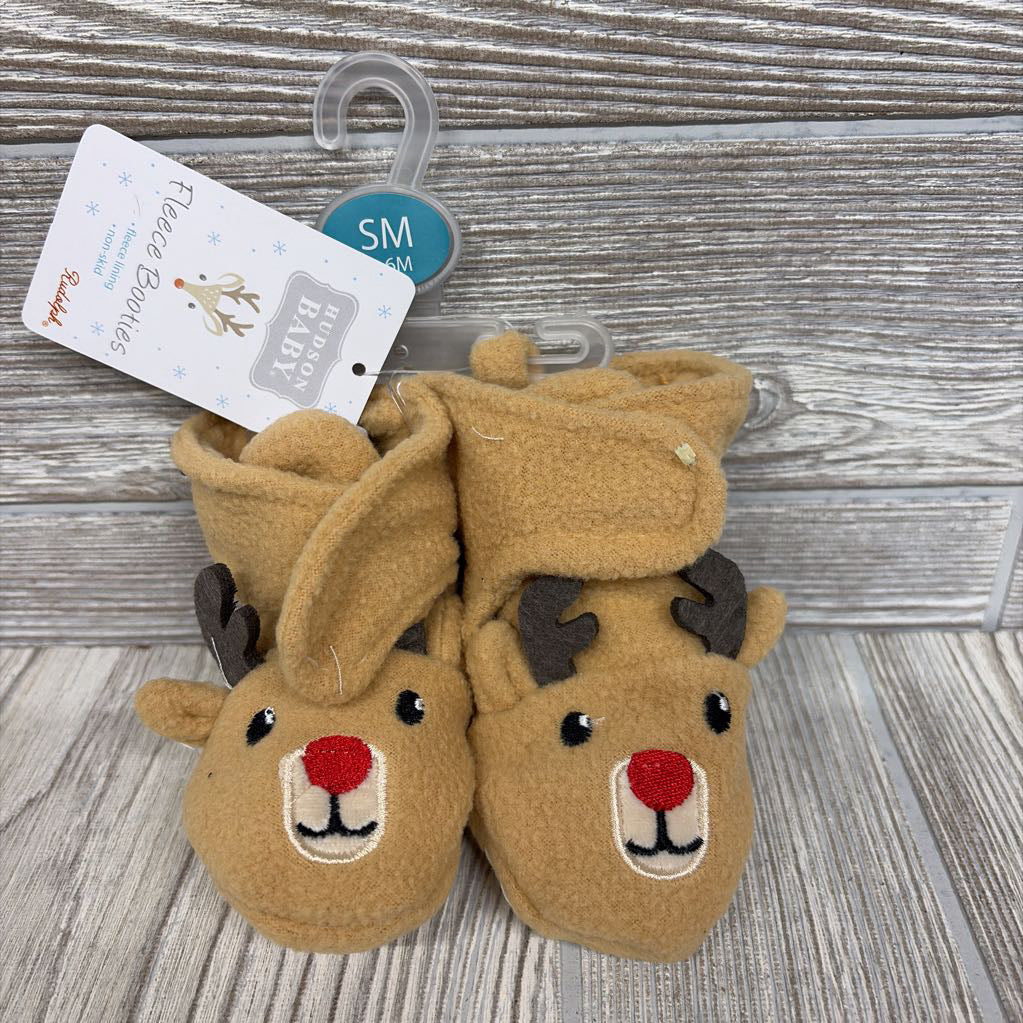 NEW Fleece Reindeer Booties 0-6M