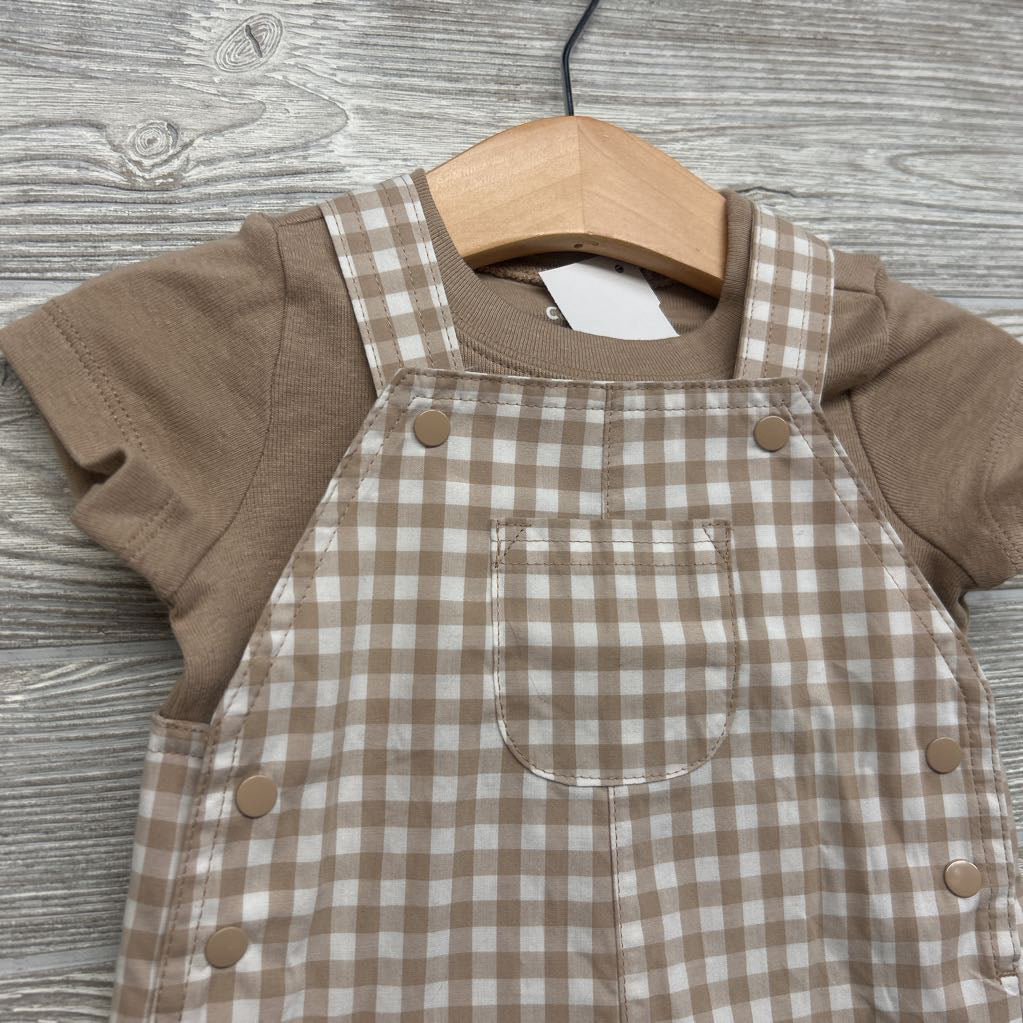 NEW Gingham Shortalls & Shirt 3M
