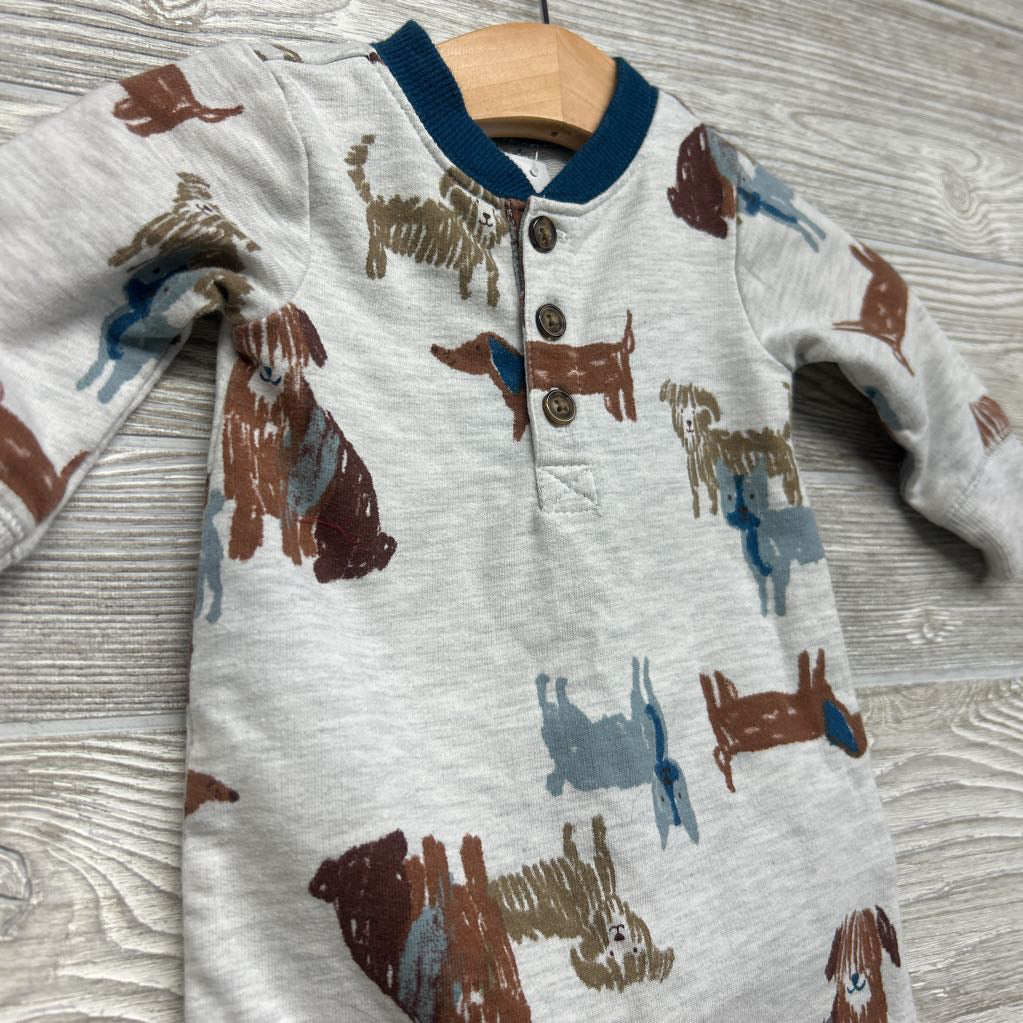 LS Henley Outfit Dogs 3M
