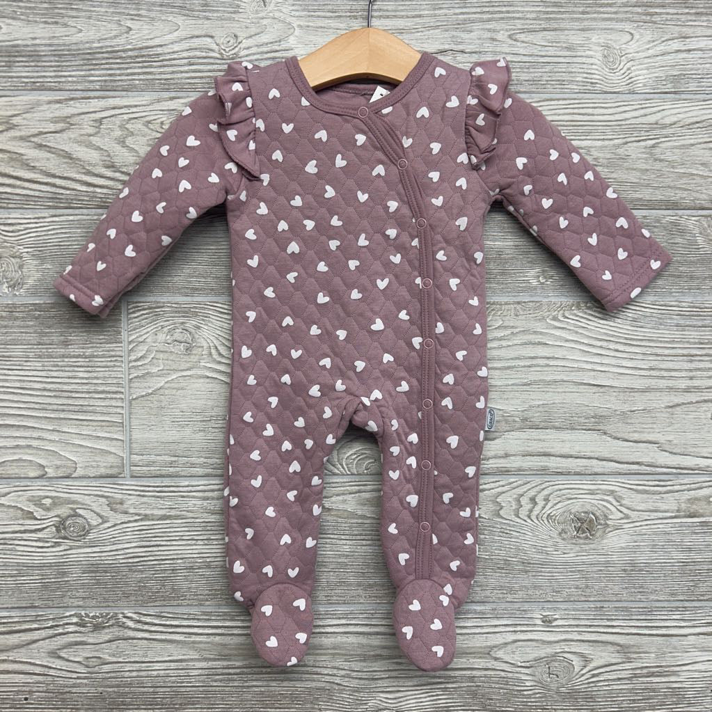Quilted Snap Outfit Hearts 3-6M