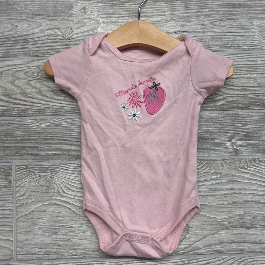 NEW 5 Pk Ribbed Bodysuits Solids, Strawberries 3-6M
