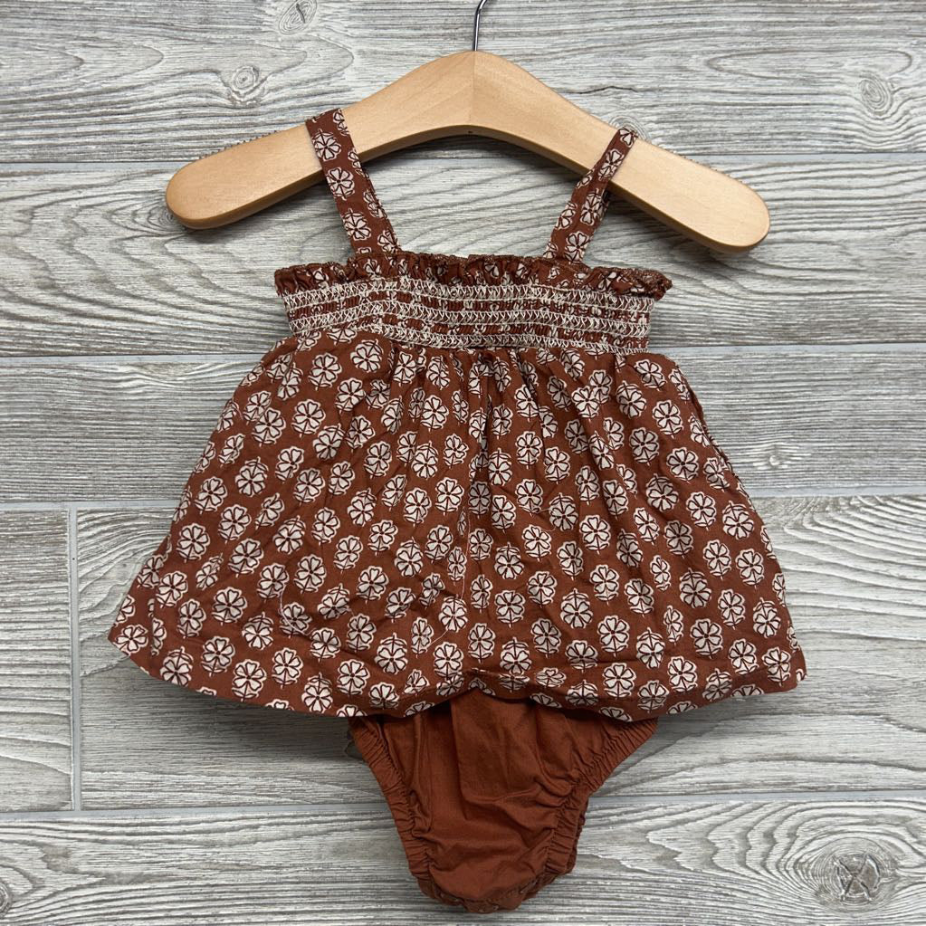 Socked Sunsuit Romper Flowers 6M
