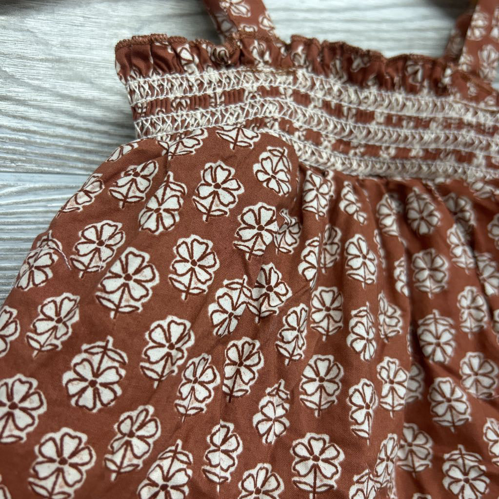Socked Sunsuit Romper Flowers 6M