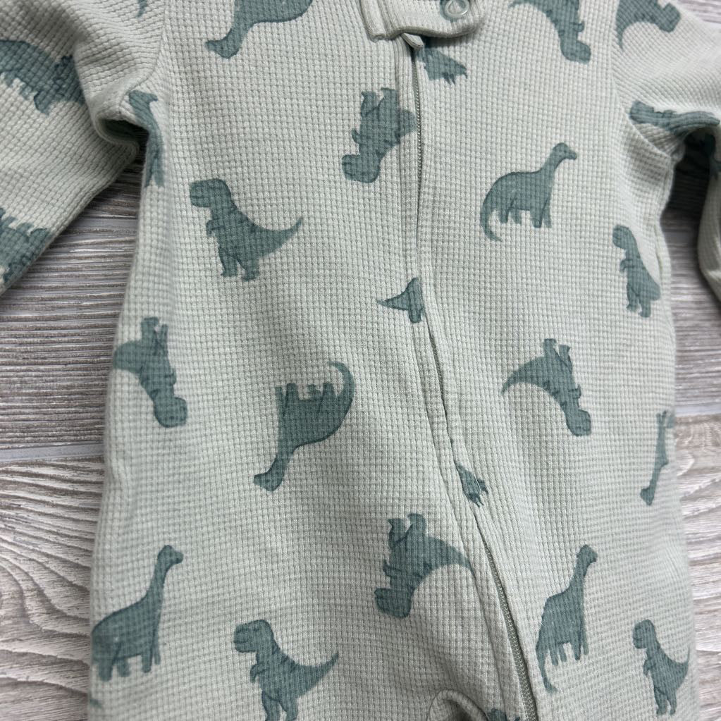 Waffle Knit Sleeper Dinosaurs 3M