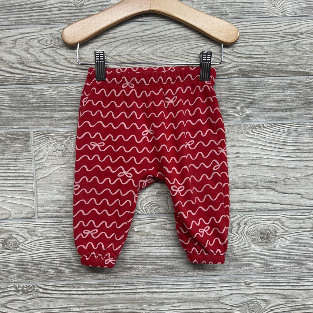 Harem Jogger Sweatpants Bows 3-6M