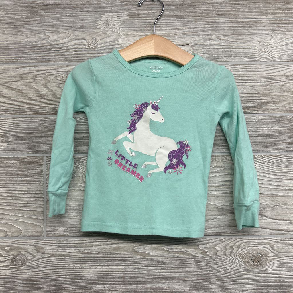 2 Pc LS PJs Little Dreamer Unicorns 2T