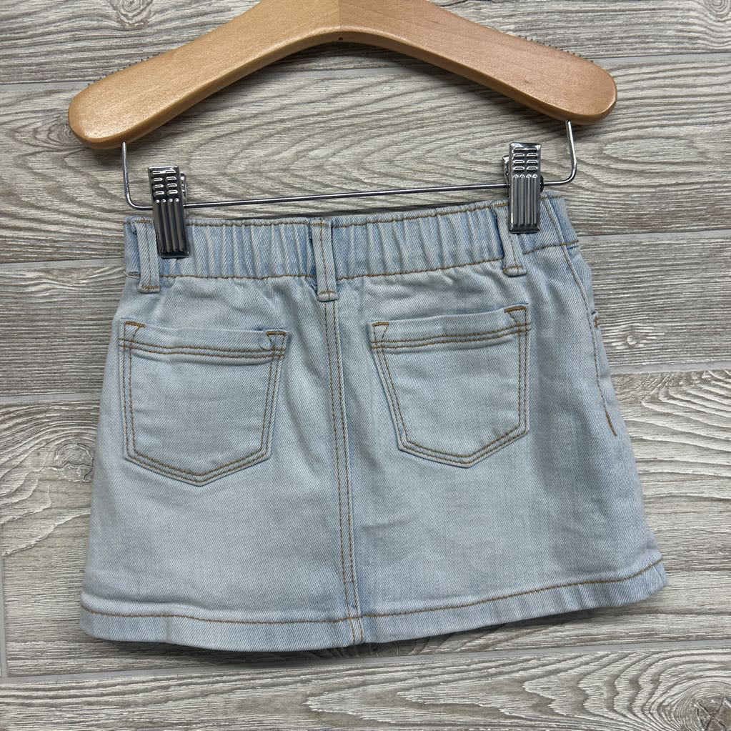 Denim Mini Skirt Button Fly 2T