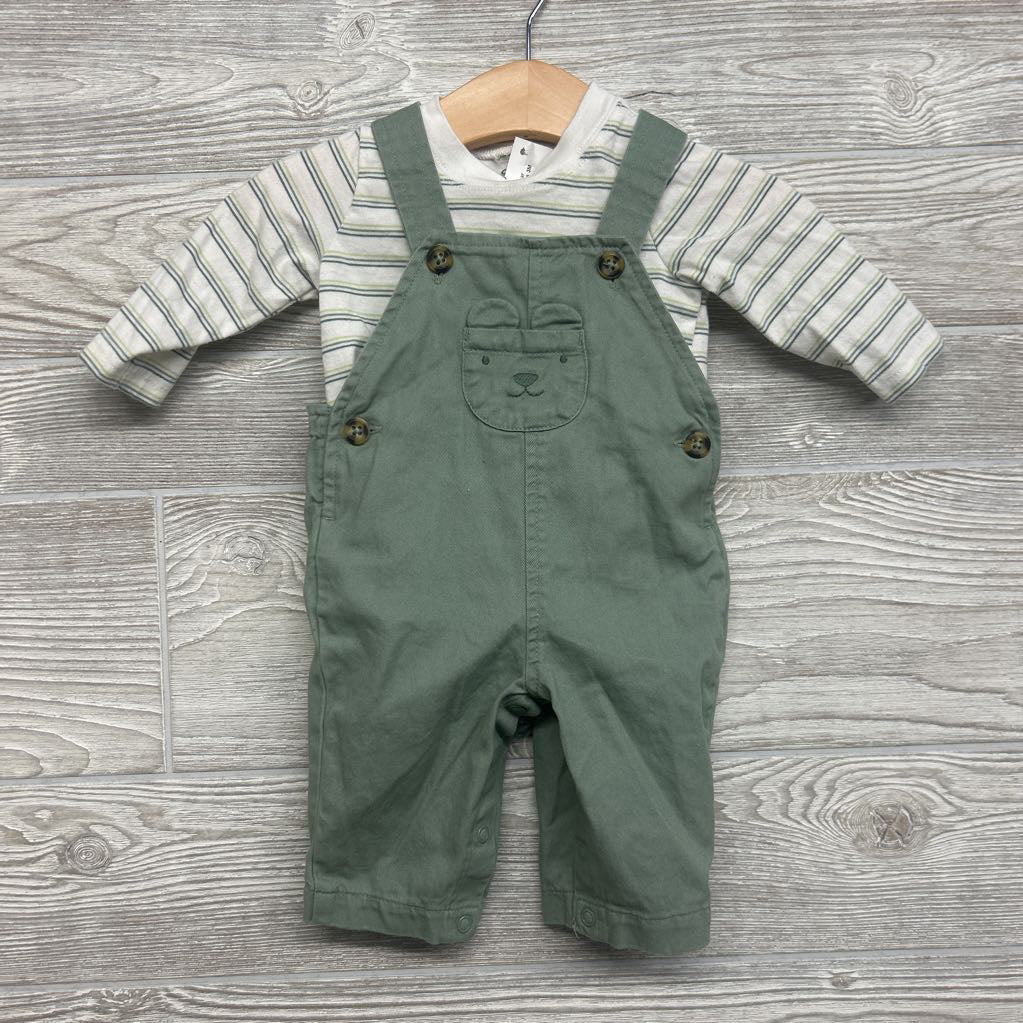 Overalls Bear Pocket & LS Shirt Stripes 3M