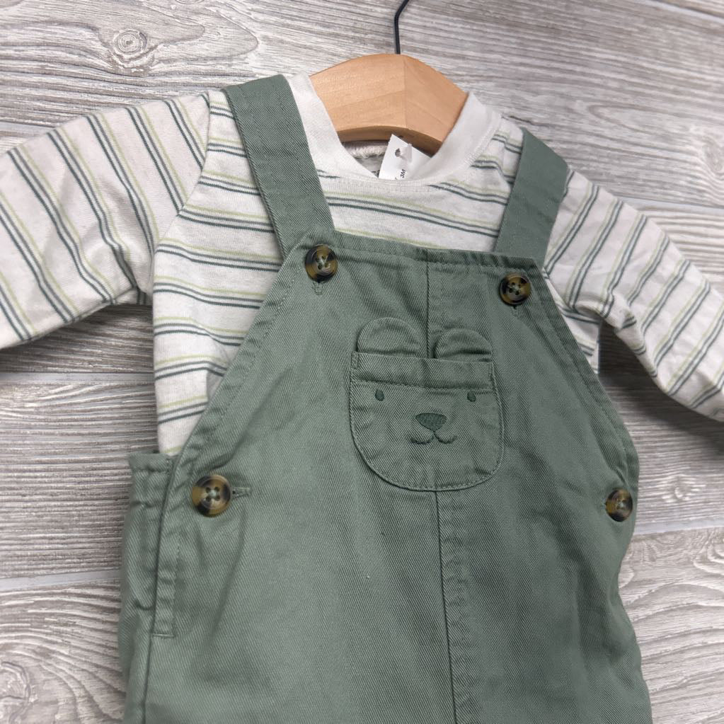 Overalls Bear Pocket & LS Shirt Stripes 3M