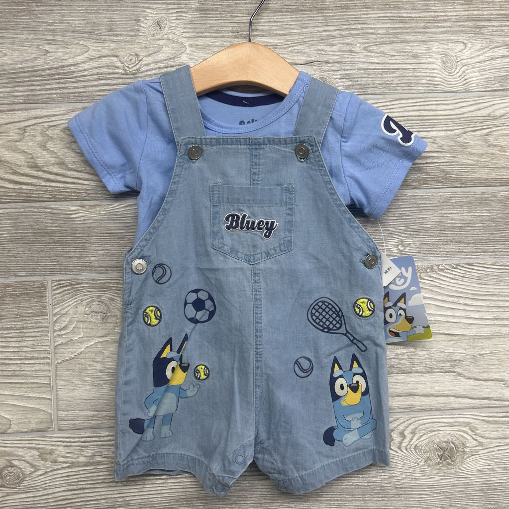 NEW Chambray Shortalls Sports & Shirt 3-6M