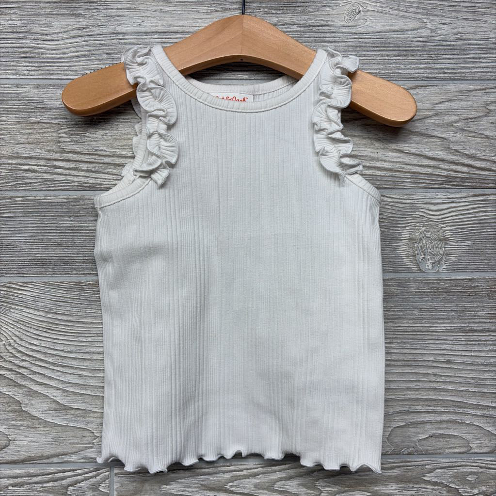 Ribbed Tank Top Ruffles 3t