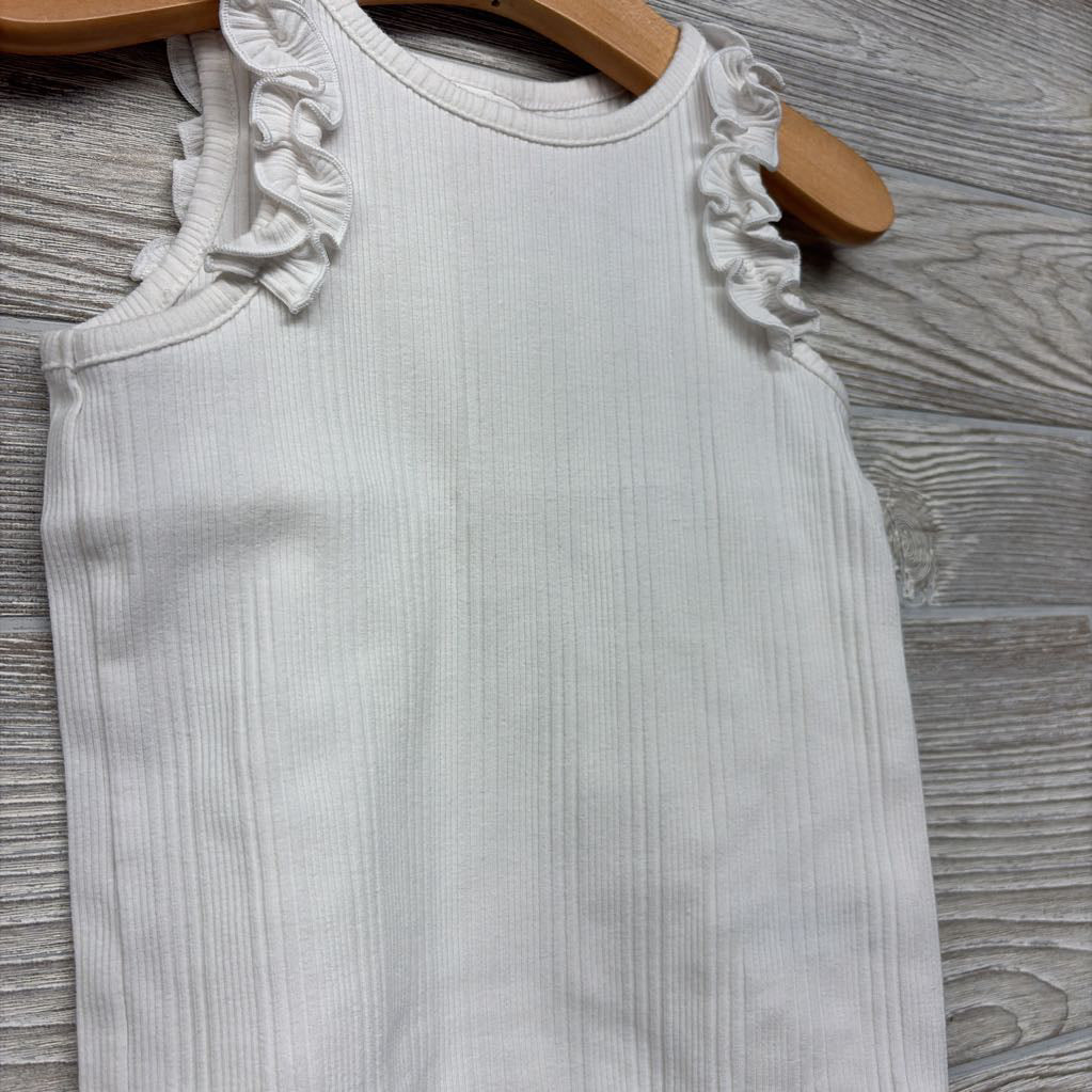Ribbed Tank Top Ruffles 3t
