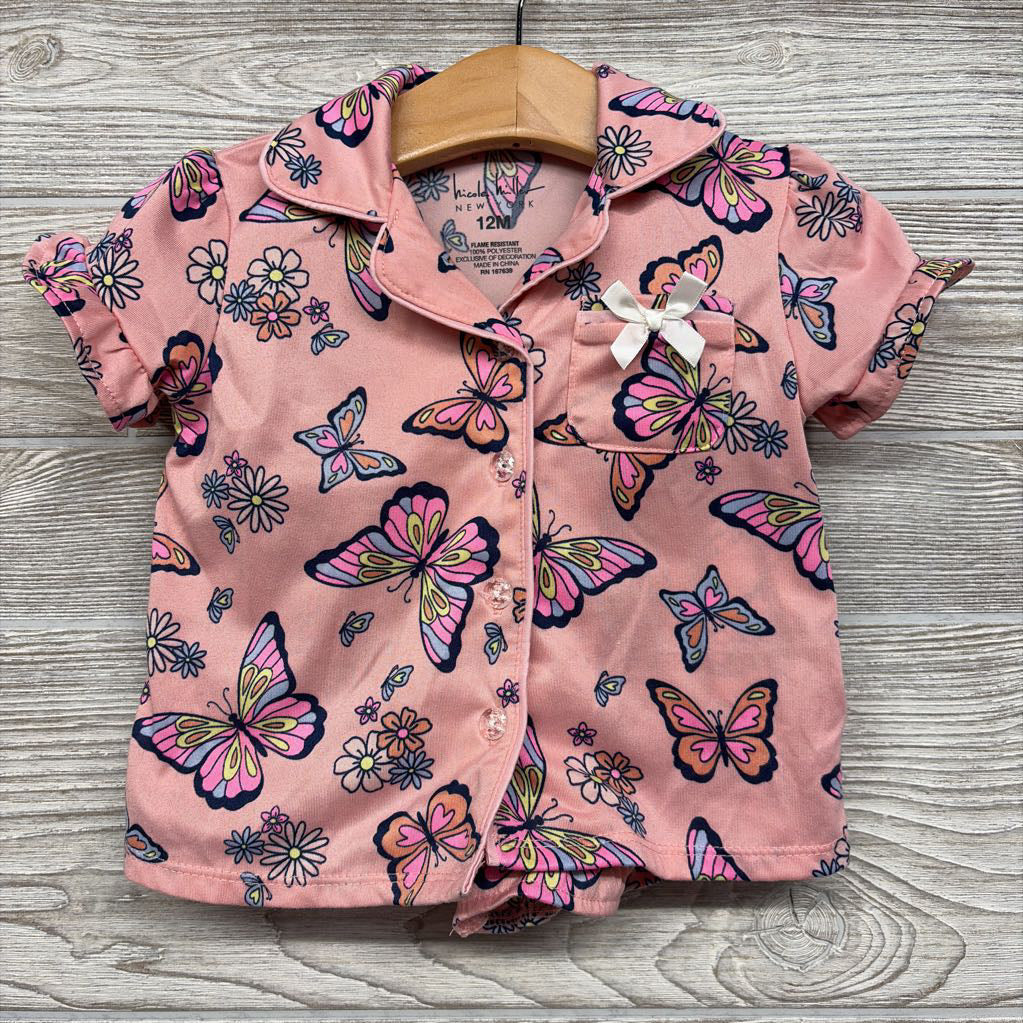 2 Pc LS PJs Butterflies 12M