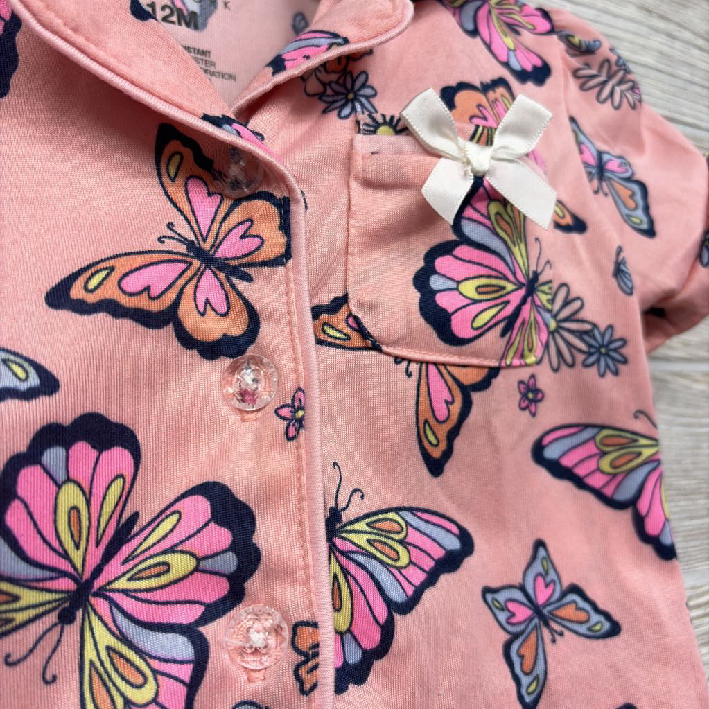 2 Pc LS PJs Butterflies 12M