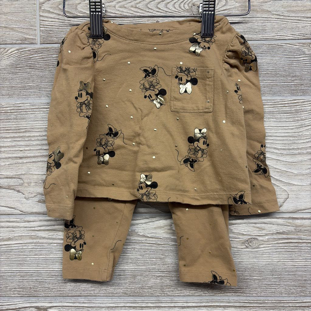 LS Shirt & Pants Minnie Mouse 6-12M