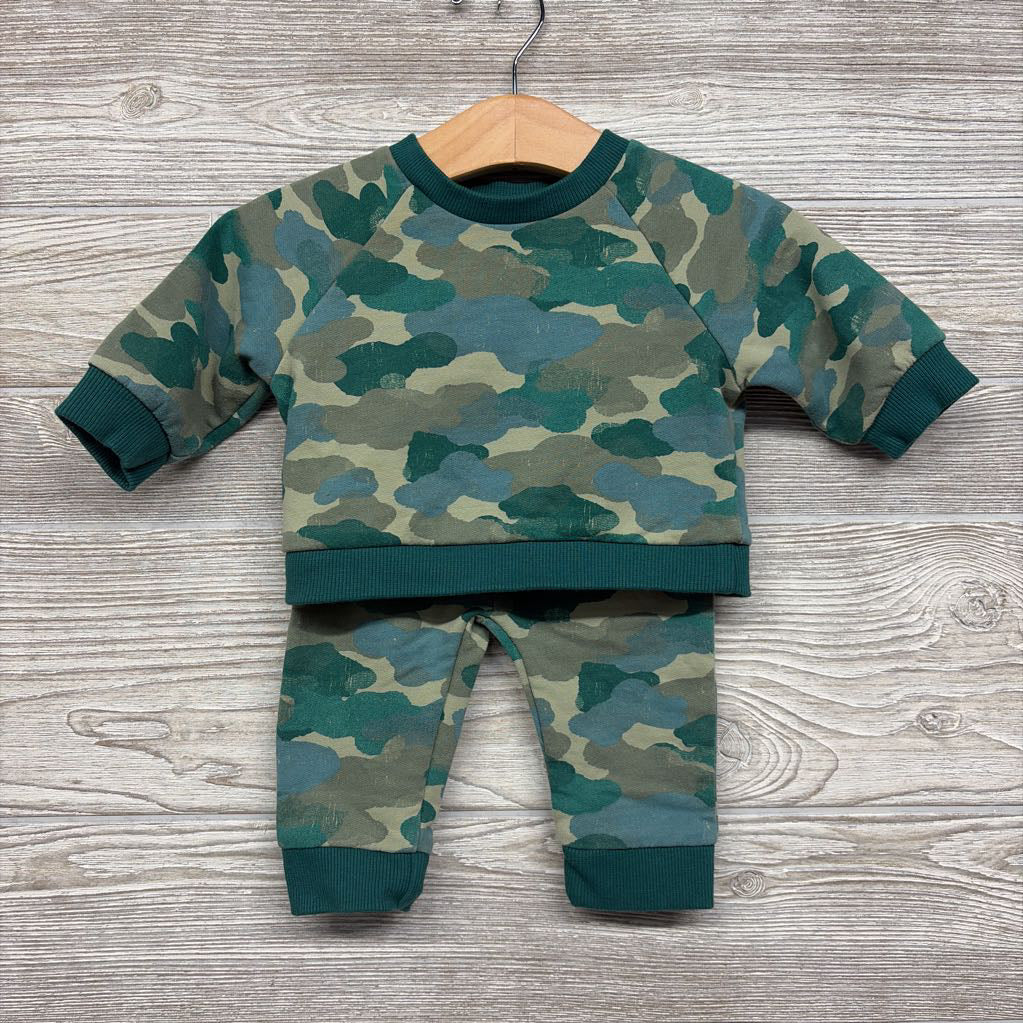 Camo Crewneck & Sweatpants 0-3M